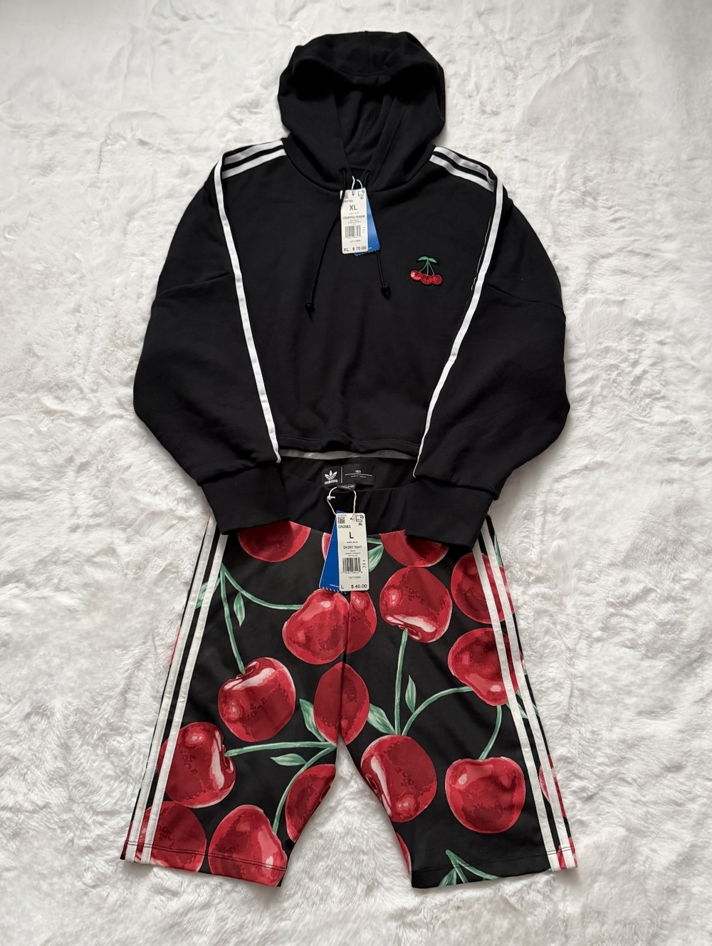NWT Adidas x HER Studio London Cherry Hoodie & Short Tights